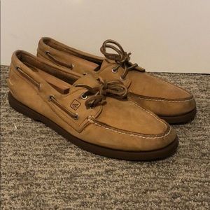 Sperry topsiders tan boat shoe size 10